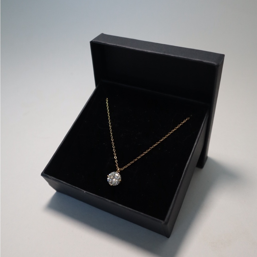 3CT Moissanite s925 Sterling Silver Necklace - Picture 3 of 4
